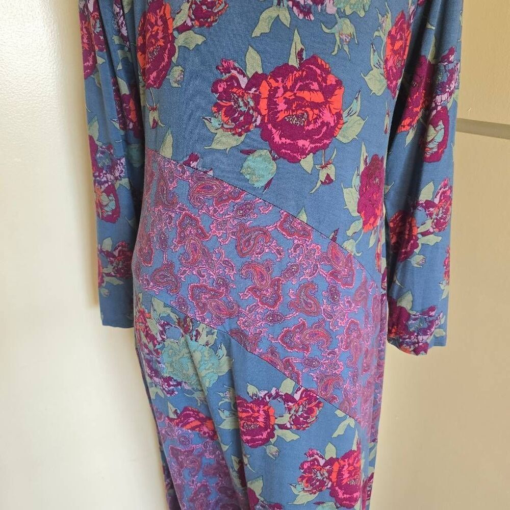 Soft Surroundings A-Line Purple/Blue Maxi Dress, Long Sleeve, EUC, M - Picture 7 of 12